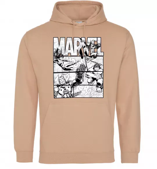 Мужская толстовка (худи) Комікс Marvel Песочный фото