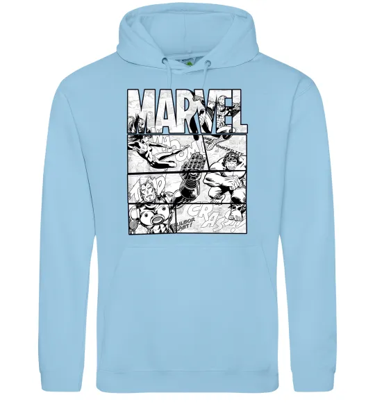 Мужская толстовка (худи) Комікс Marvel Голубой фото