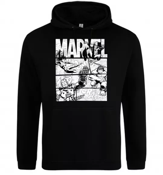 Женская толстовка (худи) Комікс Marvel Черный фото