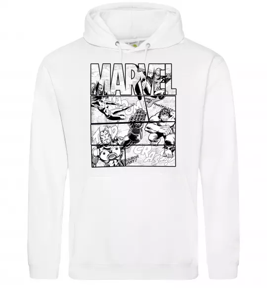 Женская толстовка (худи) Комікс Marvel Белый фото
