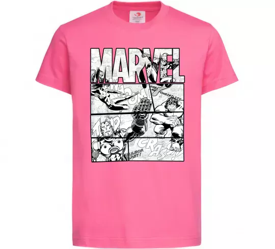 Детская футболка Комікс Marvel Ярко-розовый фото