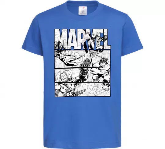 Детская футболка Комікс Marvel Ярко-синий фото