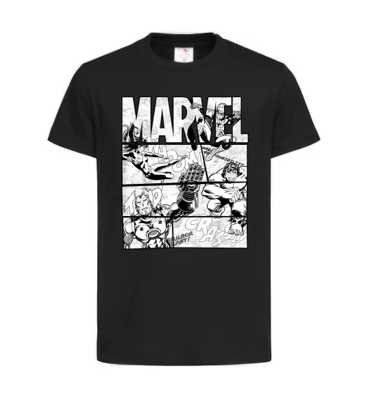 Детская футболка Комікс Marvel Черный фото