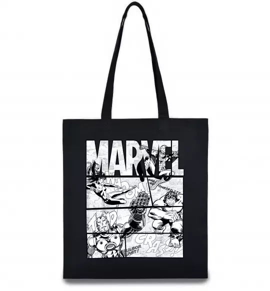 Эко-сумка Комікс Marvel Черный фото