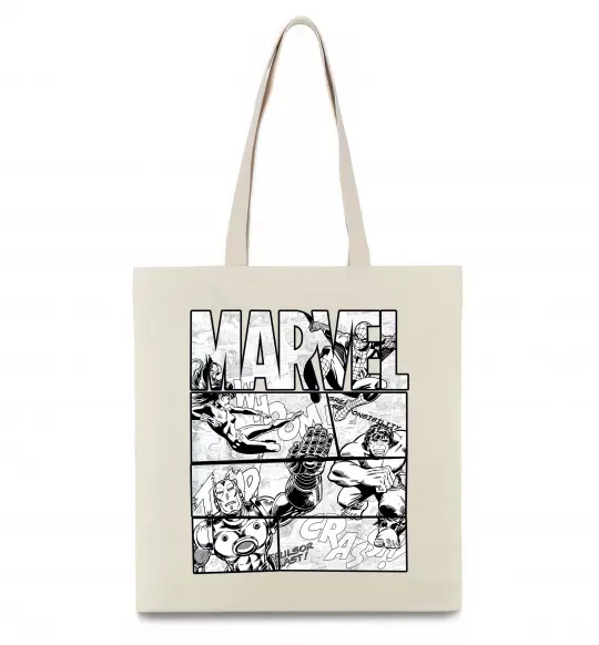 Эко-сумка Комікс Marvel Бежевый фото