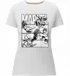 Женская премиум футболка Комікс Marvel Белый фото