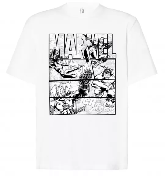 Футболка Оверсайз Комікс Marvel Білий фото