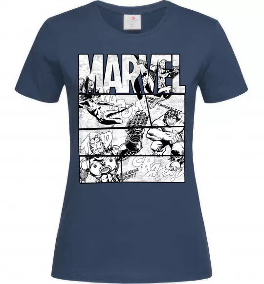 Женская футболка Комікс Marvel Темно-синий фото