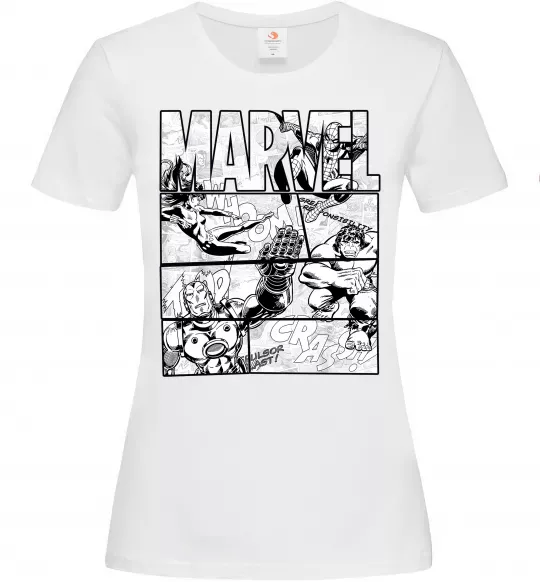 Женская футболка Комікс Marvel Белый фото