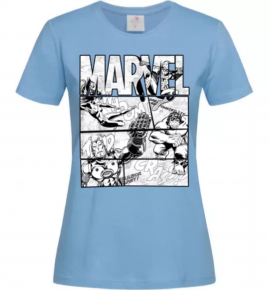 Женская футболка Комікс Marvel Голубой фото