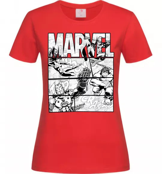 Женская футболка Комікс Marvel Красный фото