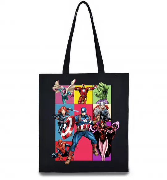 Эко-сумка Месники Marvel Черный фото