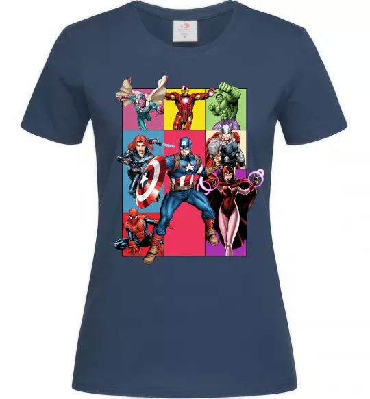 Женская футболка Месники Marvel Темно-синий фото
