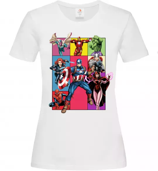 Женская футболка Месники Marvel Белый фото