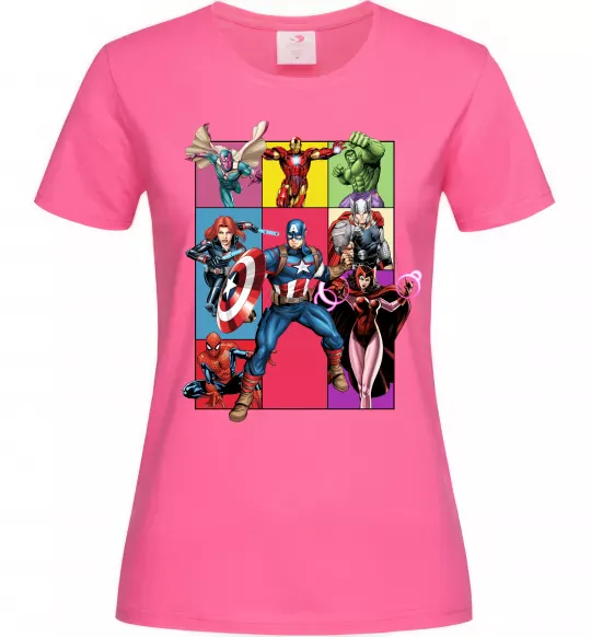 Женская футболка Месники Marvel Ярко-розовый фото
