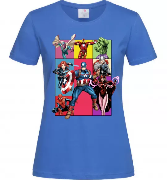 Женская футболка Месники Marvel Ярко-синий фото