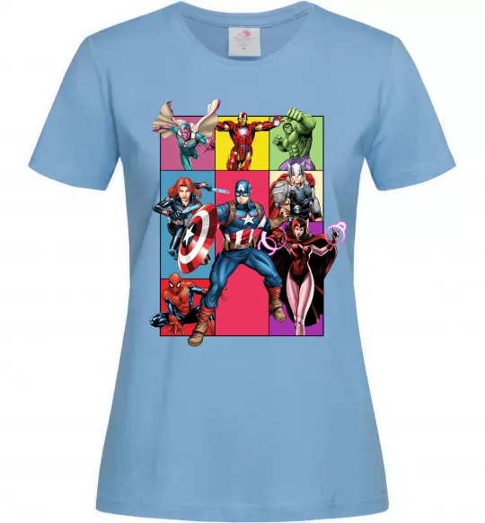 Женская футболка Месники Marvel Голубой фото
