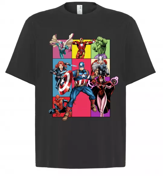 Футболка Оверсайз Месники Marvel Черный фото