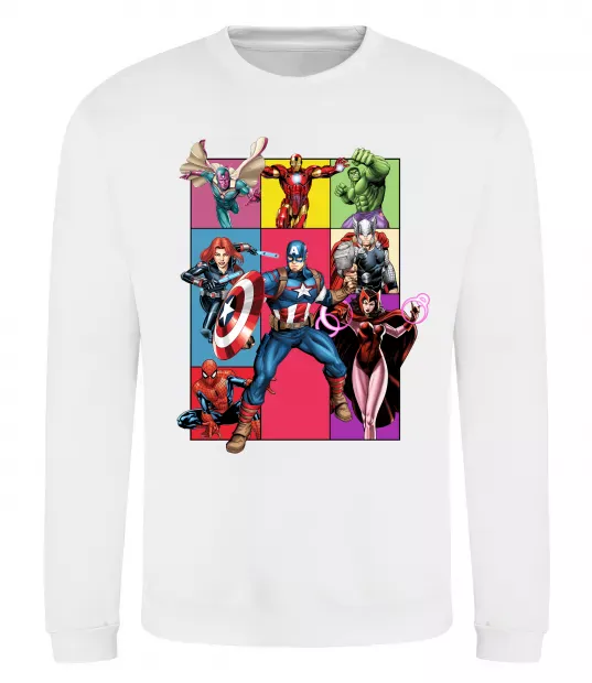 Свитшот Месники Marvel Белый фото