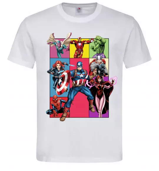 Мужская футболка Месники Marvel Белый фото