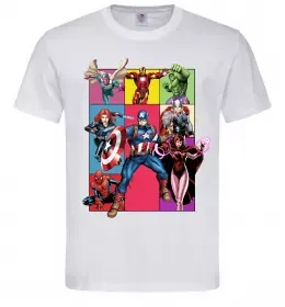 Мужская футболка Месники Marvel Белый фото