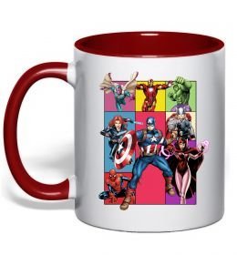 Чашка с цветной ручкой Месники Marvel