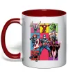Чашка с цветной ручкой Месники Marvel Красный фото