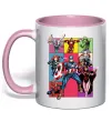 Чашка с цветной ручкой Месники Marvel Нежно розовый фото
