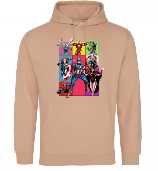 Женская толстовка (худи) Месники Marvel Песочный фото
