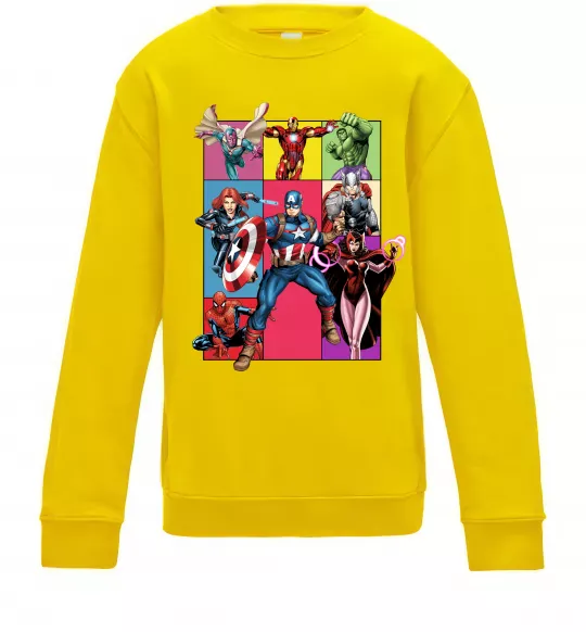 Детский Свитшот Месники Marvel Солнечно желтый фото