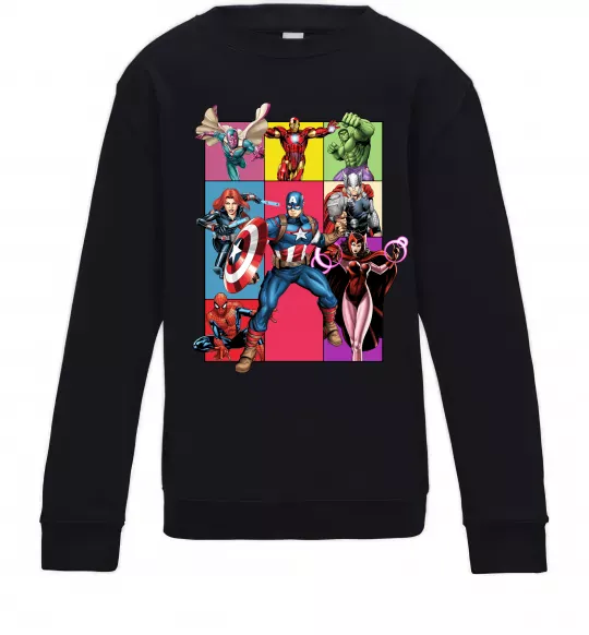 Детский Свитшот Месники Marvel Черный фото