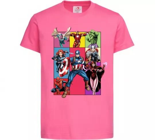 Детская футболка Месники Marvel Ярко-розовый фото