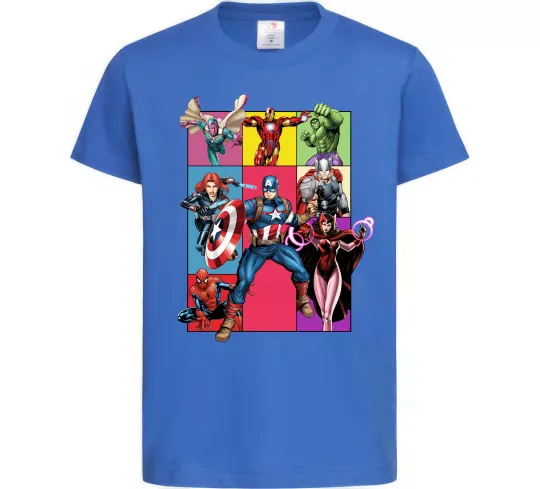 Детская футболка Месники Marvel Ярко-синий фото
