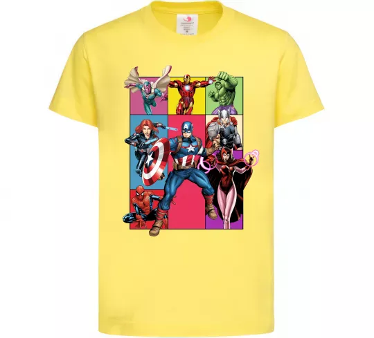 Детская футболка Месники Marvel Лимонный фото