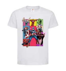 Дитяча футболка Месники Marvel Білий фото
