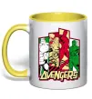 Чашка з кольоровою ручкою Marvel Avengers Сонячно жовтий фото