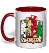 Чашка з кольоровою ручкою Marvel Avengers Червоний фото
