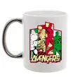 Чашка з кольоровою ручкою Marvel Avengers Срібло фото