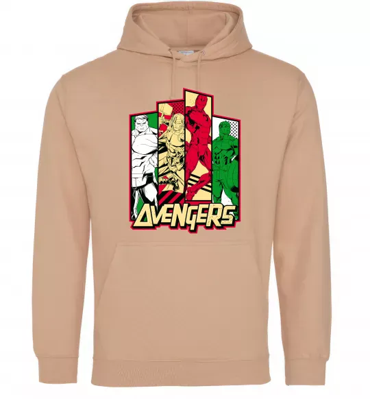 Мужская толстовка (худи) Marvel Avengers Песочный фото
