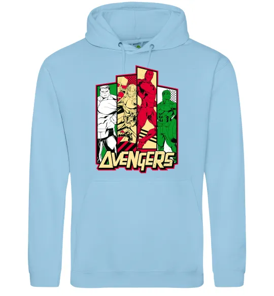 Чоловіча толстовка (худі) Marvel Avengers Блакитний фото