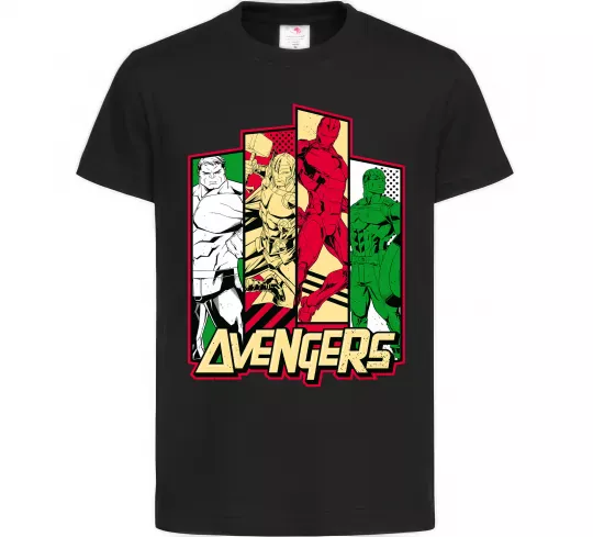 Детская футболка Marvel Avengers Черный фото