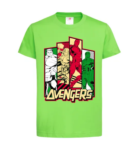 Дитяча футболка Marvel Avengers Лаймовий фото