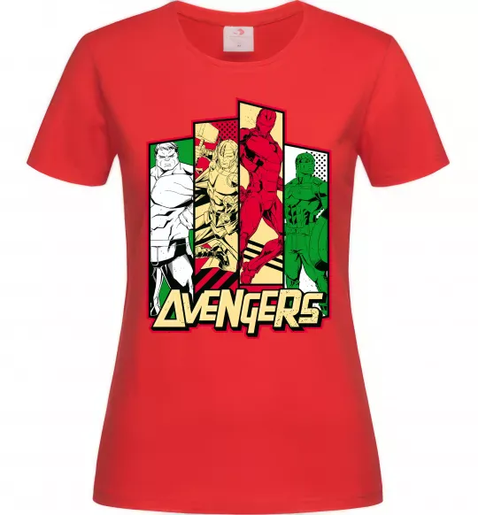 Женская футболка Marvel Avengers Красный фото