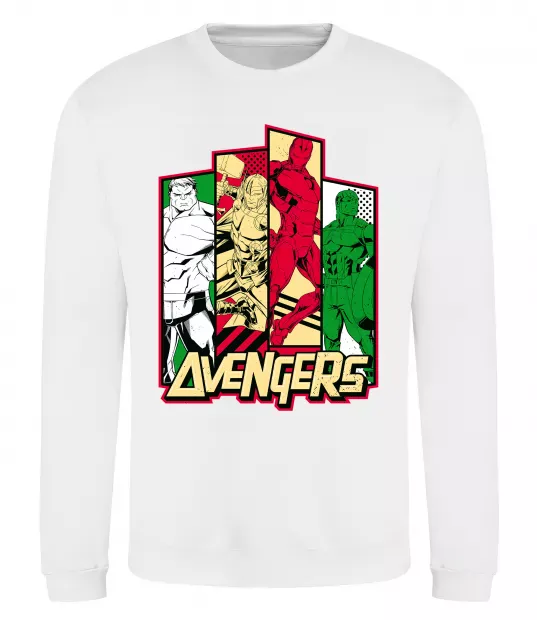 Свитшот Marvel Avengers Белый фото