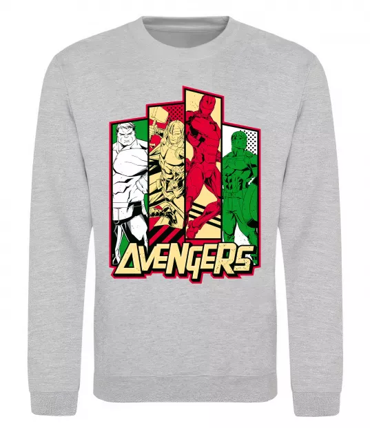 Свитшот Marvel Avengers Серый меланж фото