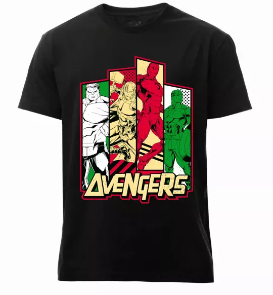 Чоловіча преміум футболка Marvel Avengers Чорний фото