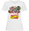 Жіноча футболка Marvel comics колаж Білий фото