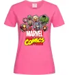 Жіноча футболка Marvel comics колаж Яскраво-рожевий фото