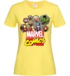 Жіноча футболка Marvel comics колаж Лимонний фото