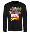 Свитшот Marvel comics колаж Черный фото